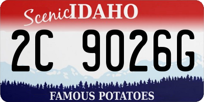 ID license plate 2C9026G