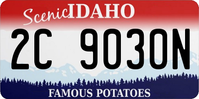 ID license plate 2C9030N