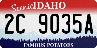 ID license plate 2C9035A