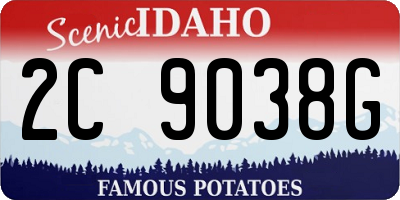 ID license plate 2C9038G