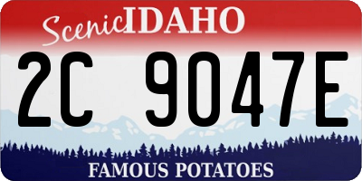 ID license plate 2C9047E