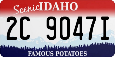 ID license plate 2C9047I