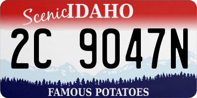 ID license plate 2C9047N