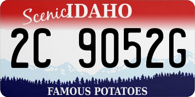 ID license plate 2C9052G
