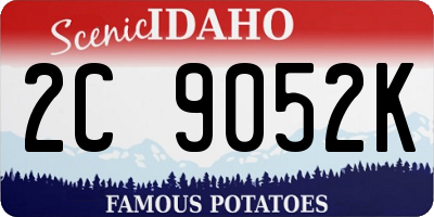 ID license plate 2C9052K