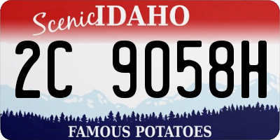 ID license plate 2C9058H