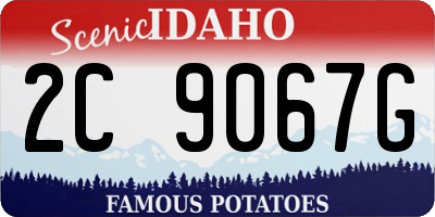 ID license plate 2C9067G