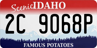 ID license plate 2C9068P