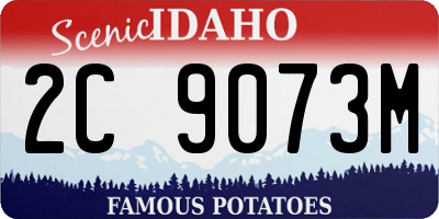 ID license plate 2C9073M