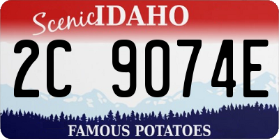 ID license plate 2C9074E