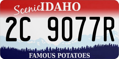 ID license plate 2C9077R