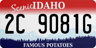 ID license plate 2C9081G