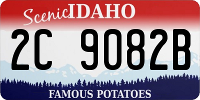 ID license plate 2C9082B