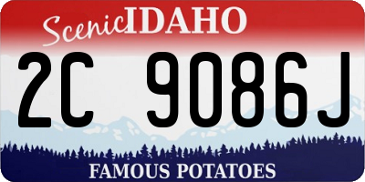 ID license plate 2C9086J