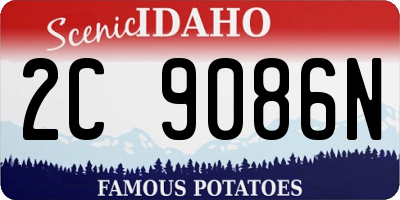 ID license plate 2C9086N