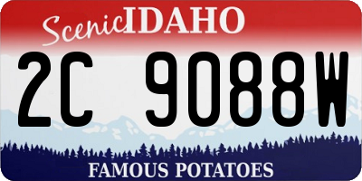 ID license plate 2C9088W