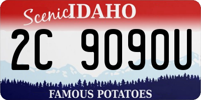 ID license plate 2C9090U