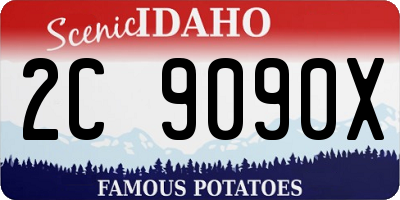 ID license plate 2C9090X