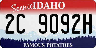 ID license plate 2C9092H