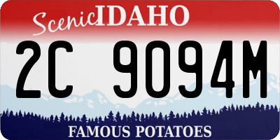 ID license plate 2C9094M