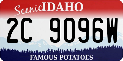 ID license plate 2C9096W