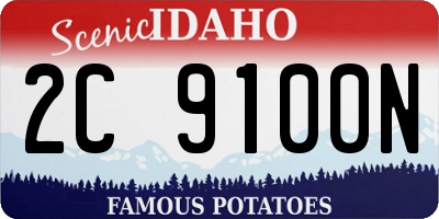ID license plate 2C9100N
