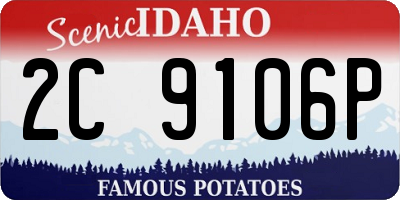 ID license plate 2C9106P