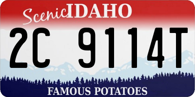 ID license plate 2C9114T