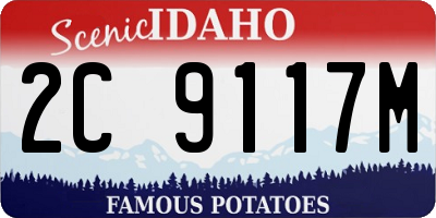 ID license plate 2C9117M