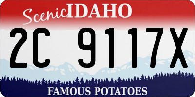 ID license plate 2C9117X