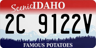 ID license plate 2C9122V