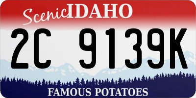 ID license plate 2C9139K