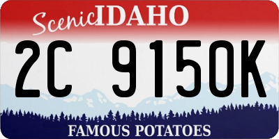ID license plate 2C9150K