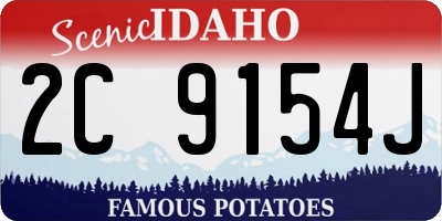 ID license plate 2C9154J