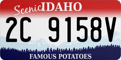 ID license plate 2C9158V