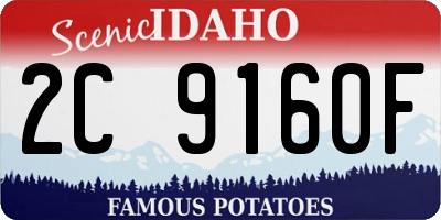 ID license plate 2C9160F