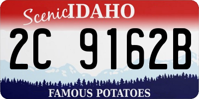 ID license plate 2C9162B