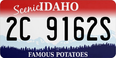 ID license plate 2C9162S