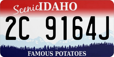 ID license plate 2C9164J