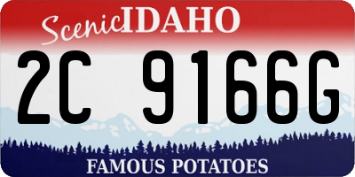 ID license plate 2C9166G