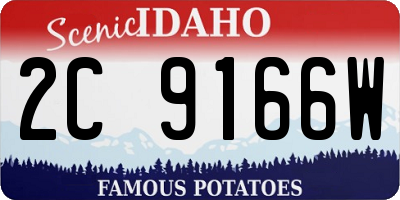ID license plate 2C9166W