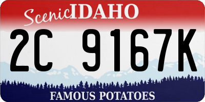 ID license plate 2C9167K