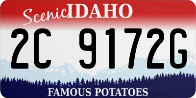 ID license plate 2C9172G