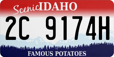 ID license plate 2C9174H