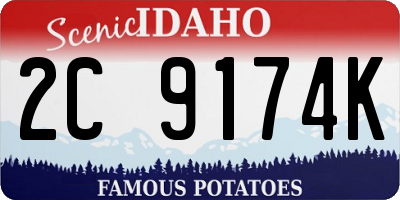 ID license plate 2C9174K