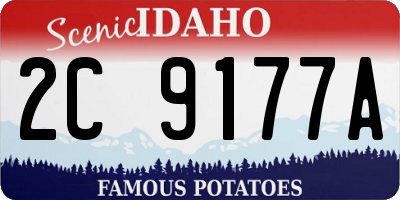 ID license plate 2C9177A