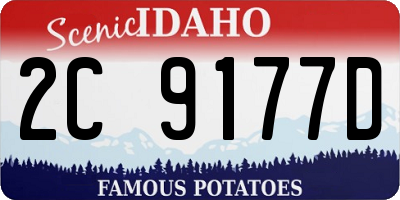 ID license plate 2C9177D