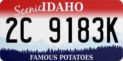 ID license plate 2C9183K