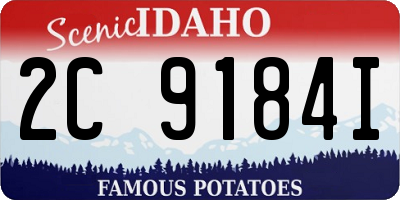 ID license plate 2C9184I