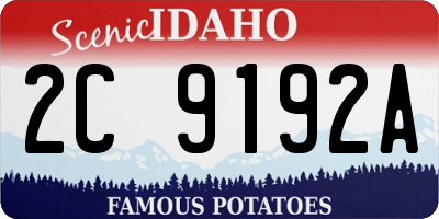 ID license plate 2C9192A